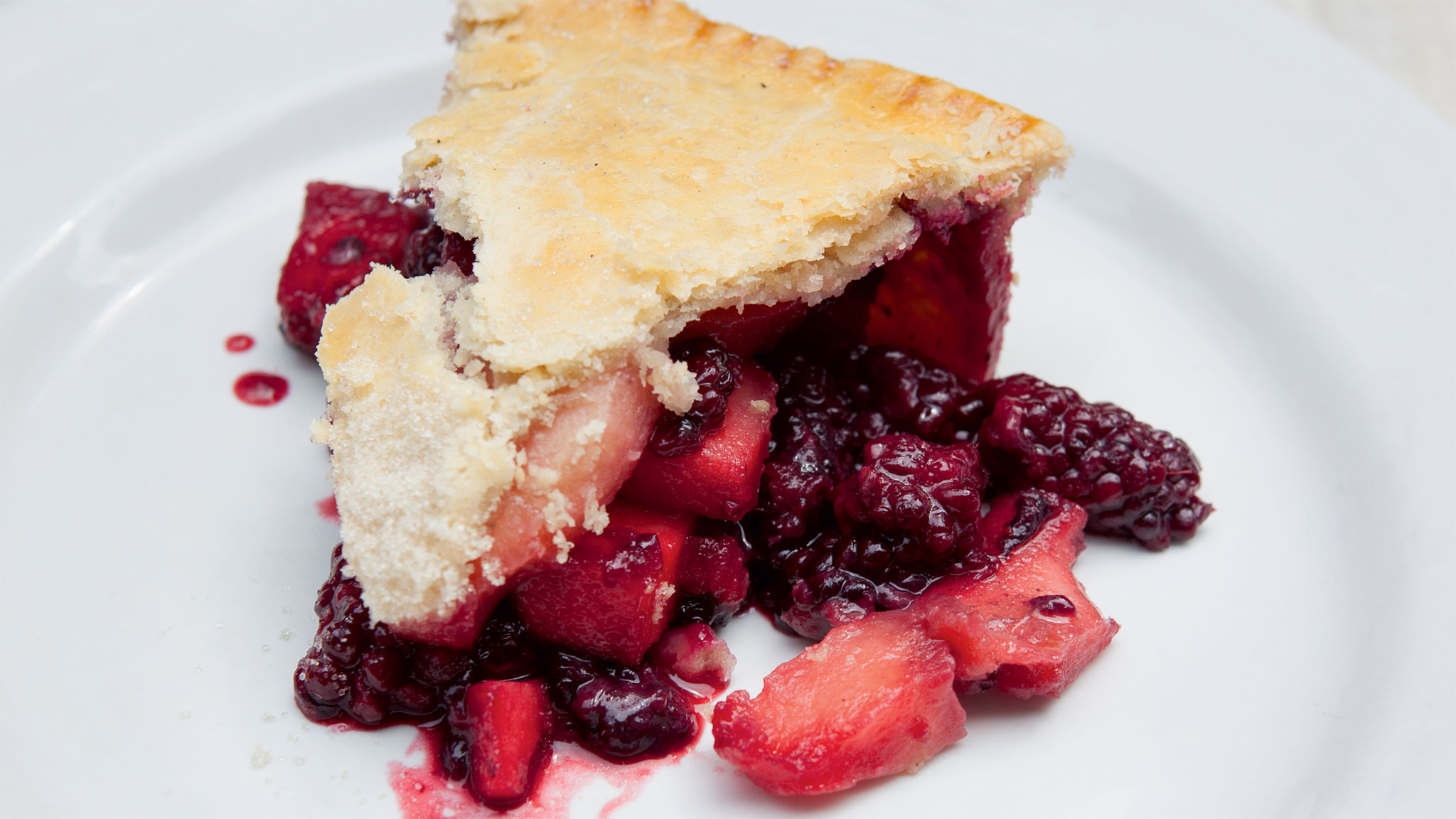 Recipe blackberry and apple pie