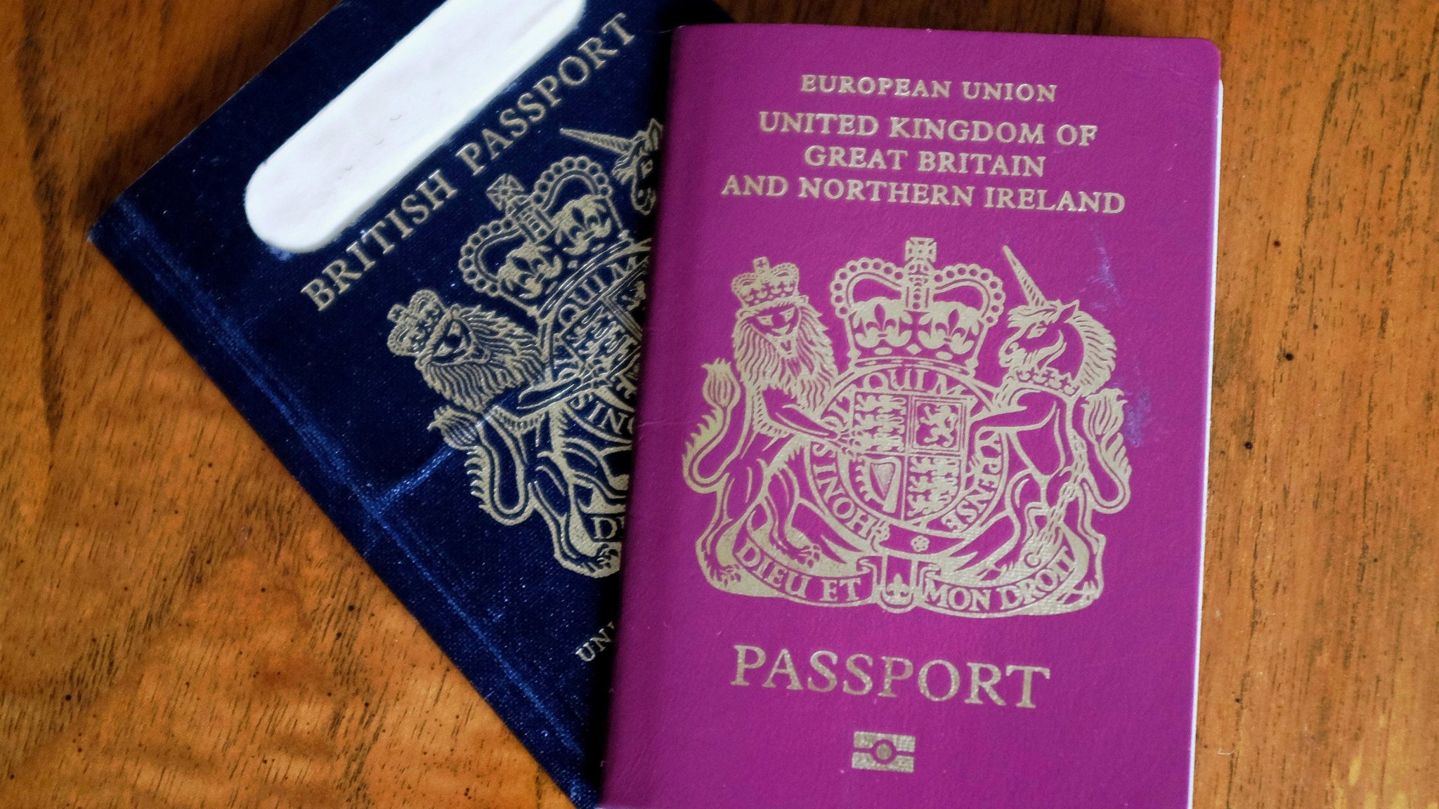 New blue british passport