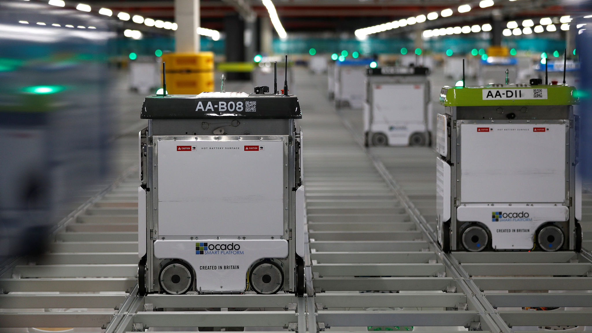 ocado automated warehouse
