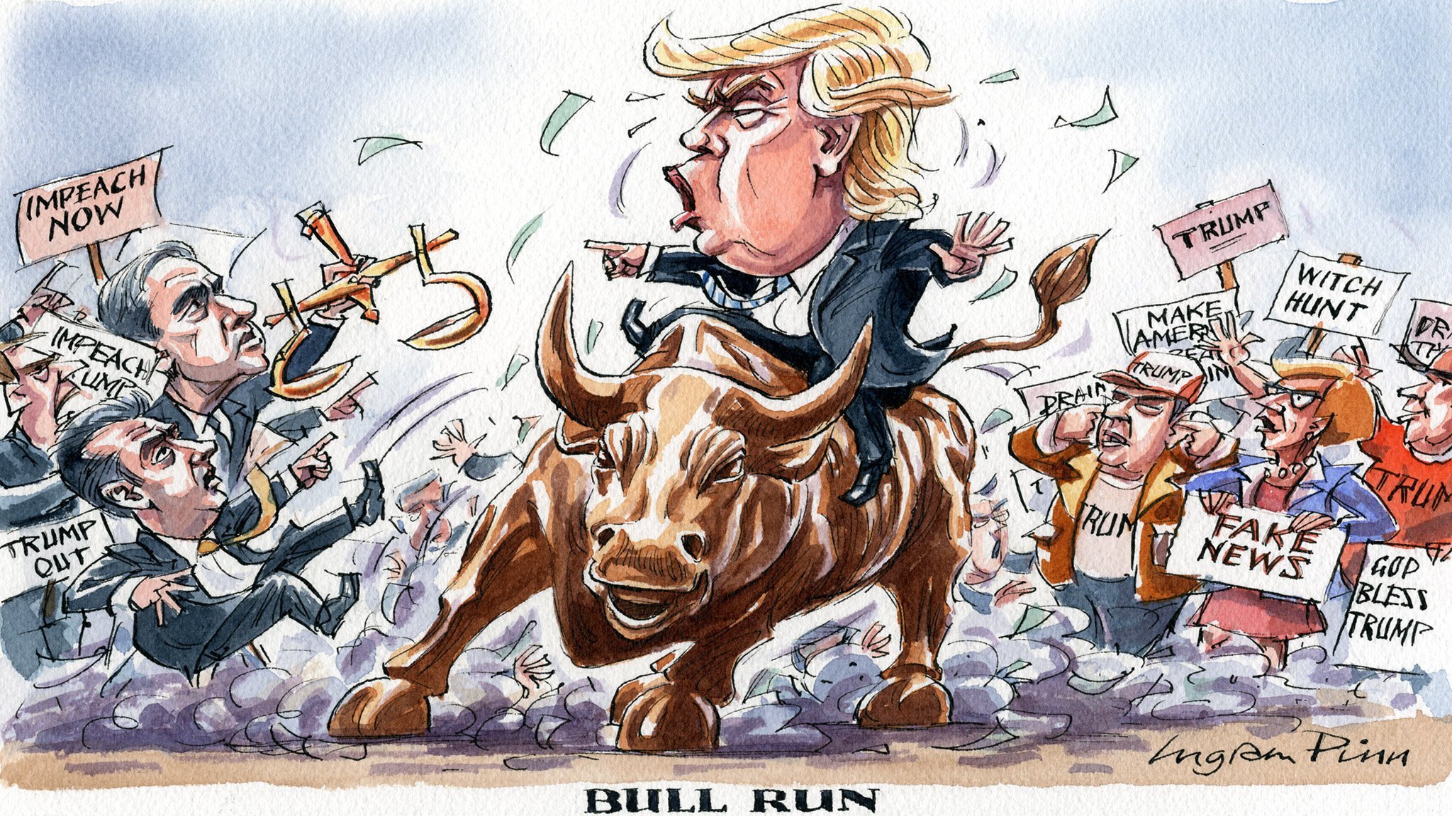 Résultat de recherche d'images pour "bull trump"