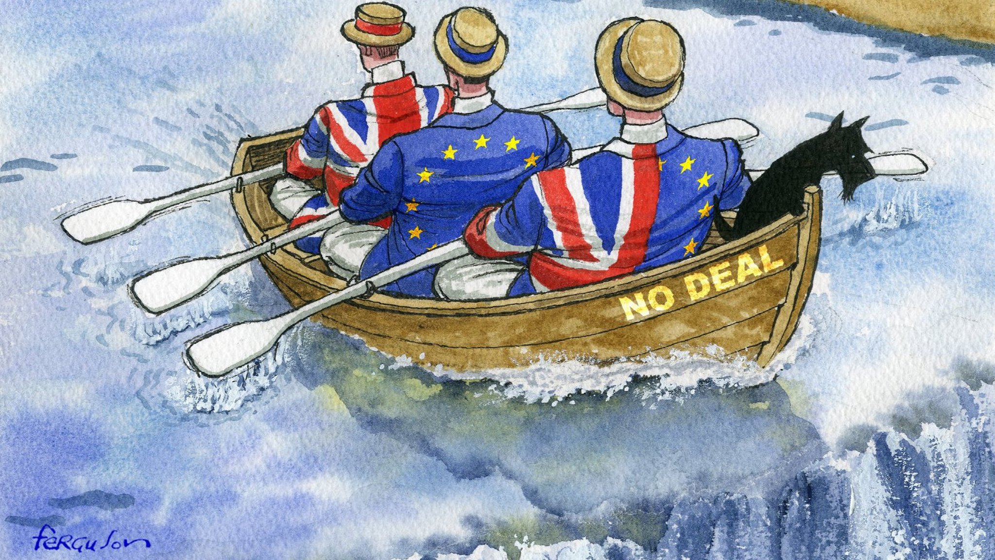 Risultati immagini per brexit no deal cartoons