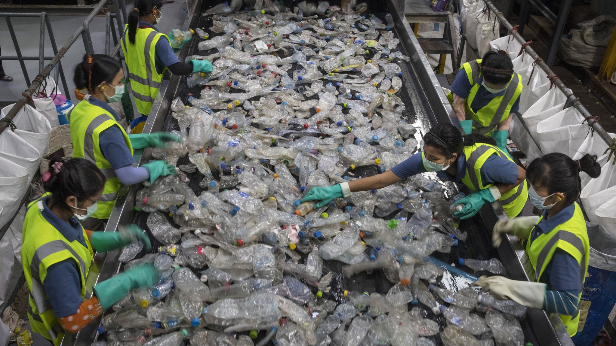 A plastics recycling plant in Thailand. The country’s growing mountain of foreign waste has inflamed public opinion after a spate of pollution complaints from local communities. Image: Financial Times/Getty