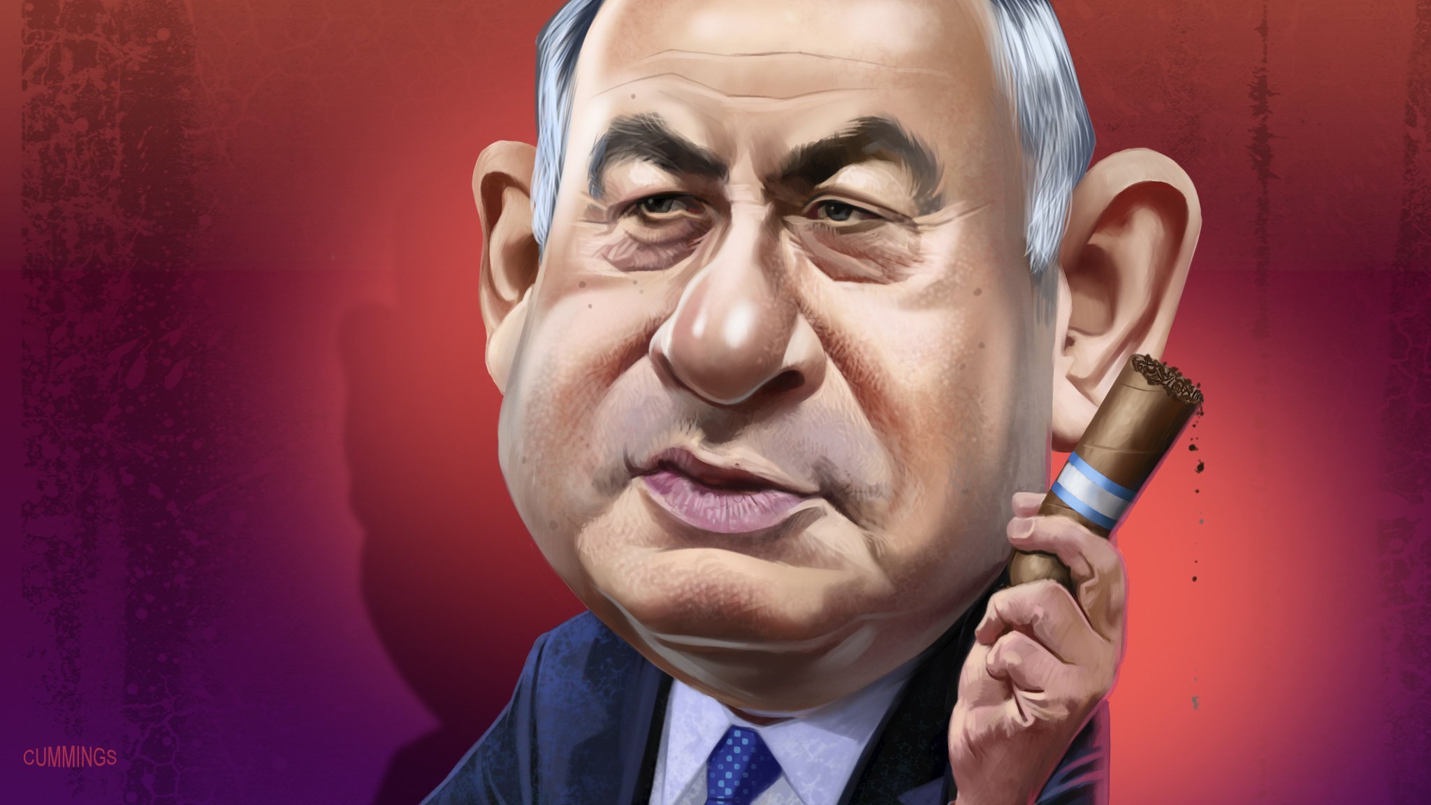 Afbeeldingsresultaat voor netanyahu the killer cartoon